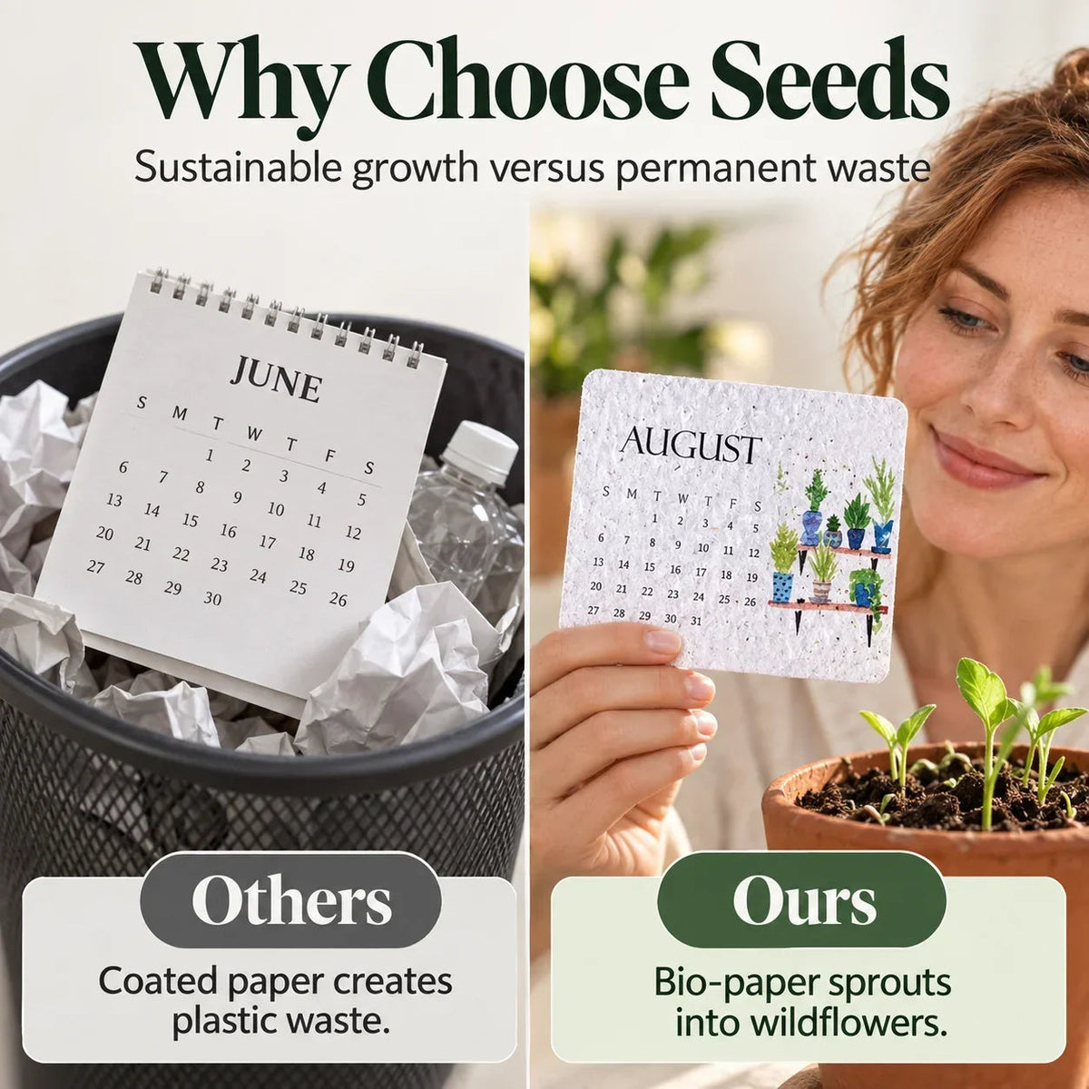 🌱Eco-Friendly Plantable “Timeless” Seed Calendar